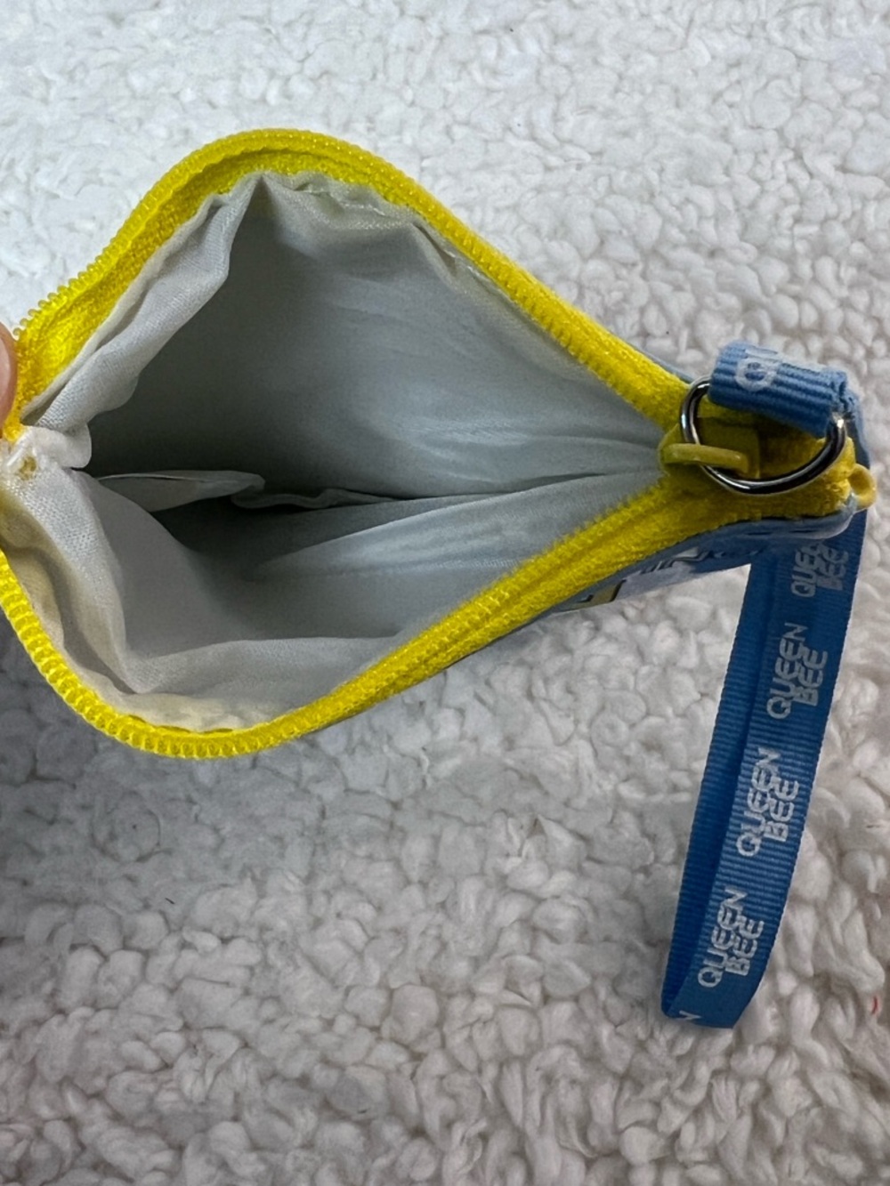 Scholastic "Queen Bee" Blue and Yellow Wristlet Pouch - Picture 5 of 5